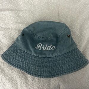 Blue Denim Bride Bucket Hat